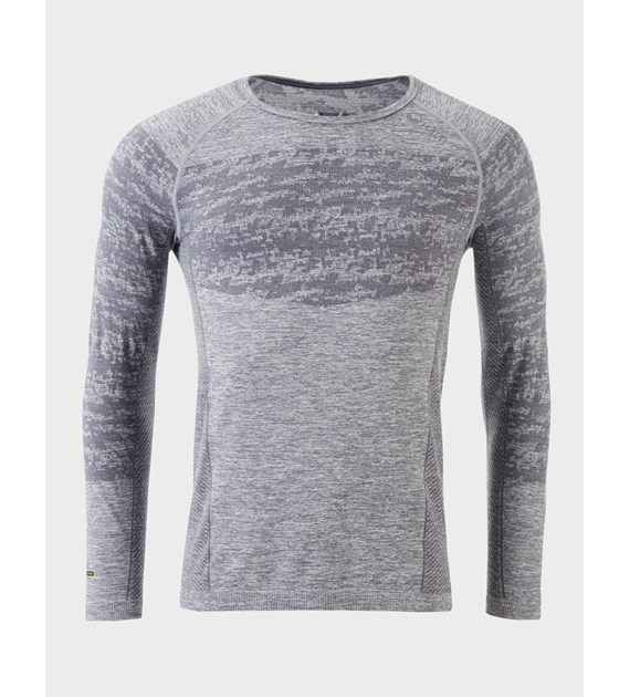 H088-0026/P27M FOLKSTONE GREY MELANGE HALTI FREE RECY SEAMLESS M LS SHIRT - Męska Koszulka Długi Rękaw Bielizna