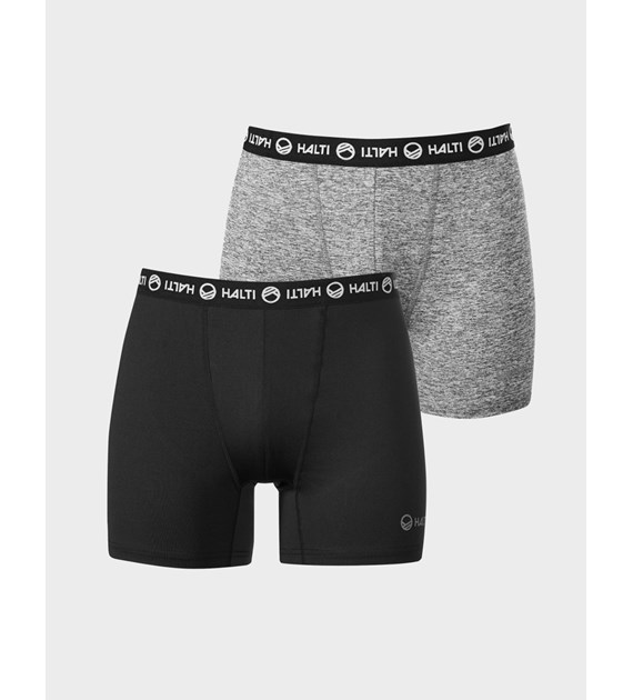 H088-0056/P99 BLACK HALTI HALTI 2-PACK BOXERS - Męskie Bokserki