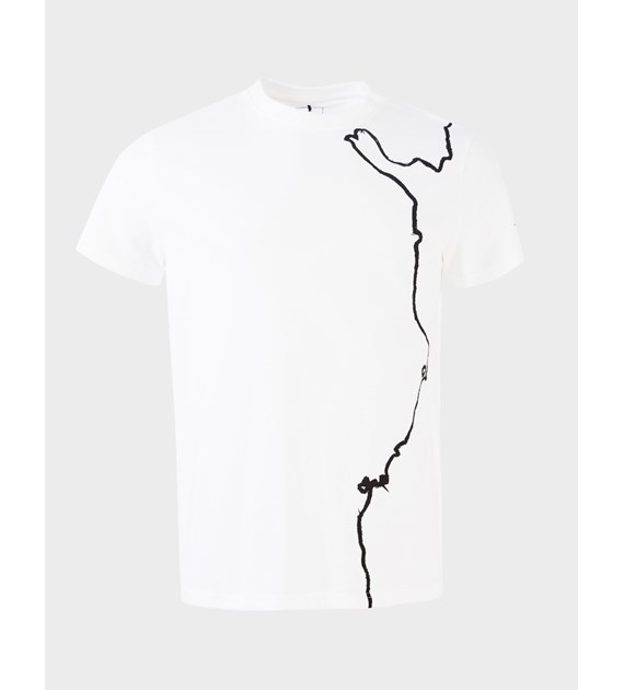 H065-0366/P00 WHITE HALTI RETKI T-SHIRT ORG. COTTON M - Męska Koszulka T-shirt