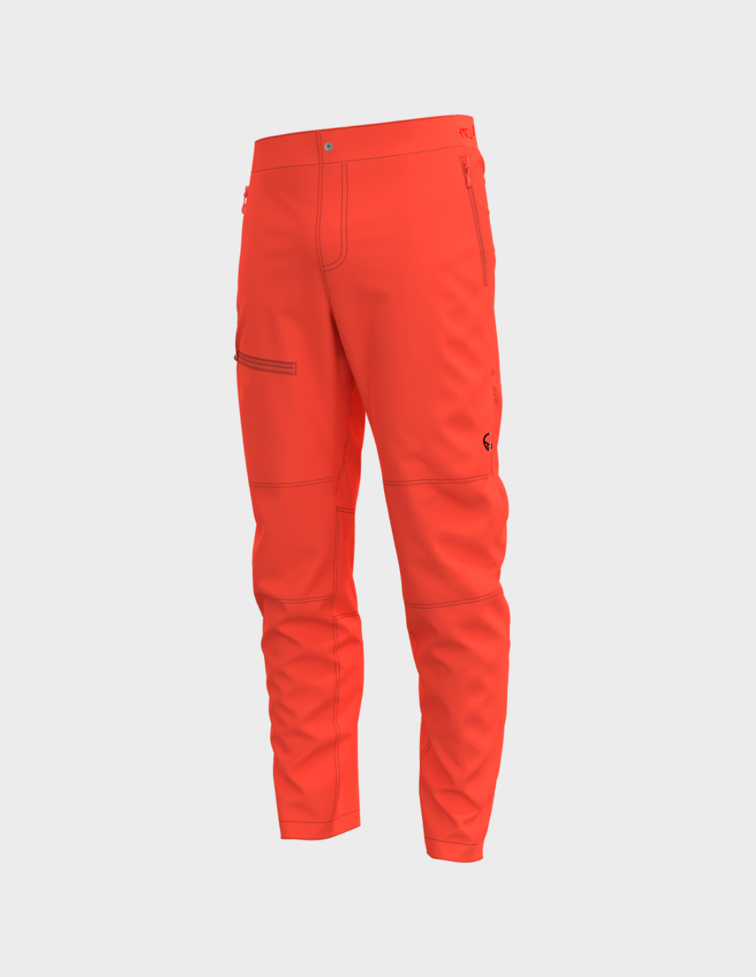 H064-0365/T65 TOMATO RED HALTI PALLAS M X-STRETCH LITE PANTS - Męskie Spodnie Trekkingowe