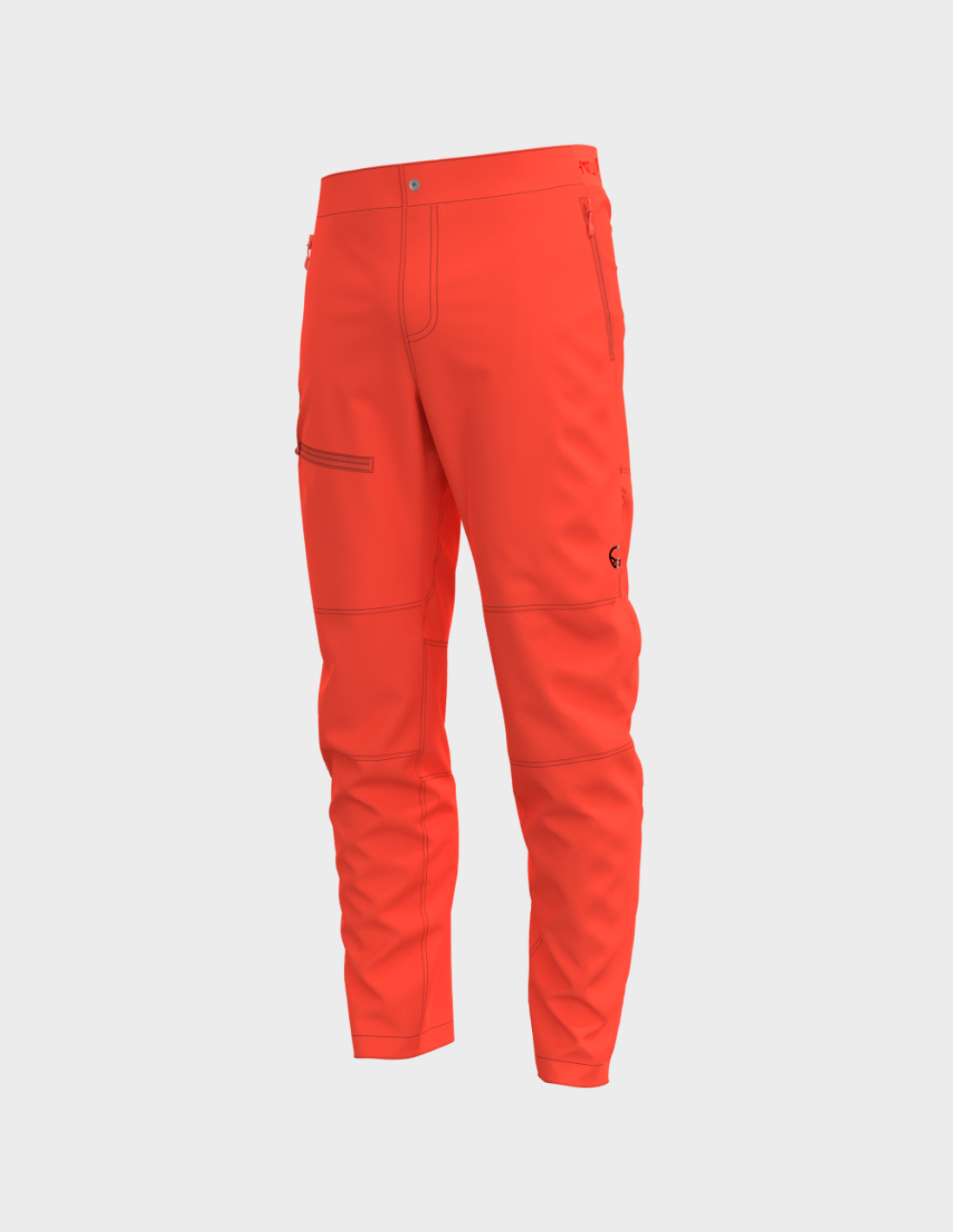 064-0365/T65 TOMATO RED HALTI PALLAS M X-STRETCH LITE PANTS - Męskie Spodnie Trekkingowe