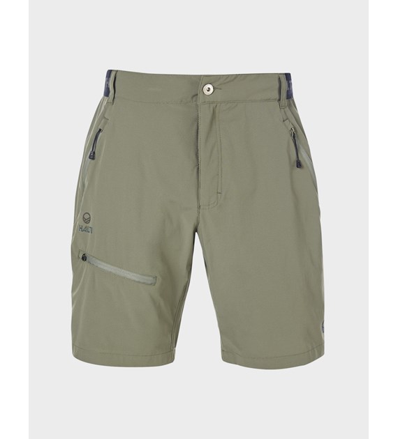 H064-0362/T57 DEEP GREEN HALTI PALLAS M X-STRETCH LITE SHORTS - Męskie Spodenki Trekkingowe