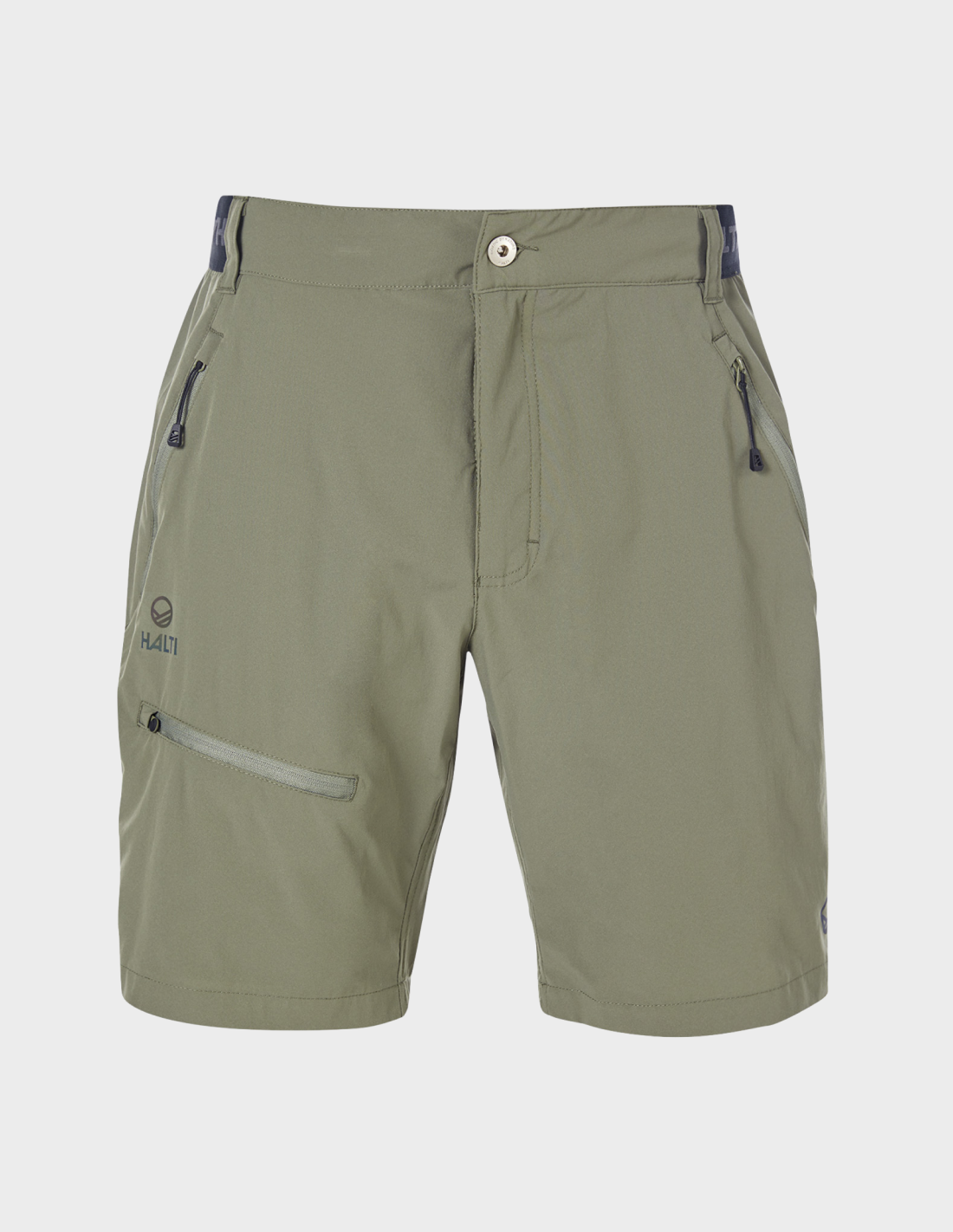 H064-0362/T57 DEEP GREEN HALTI PALLAS M X-STRETCH LITE SHORTS - Męskie Spodenki Trekkingowe