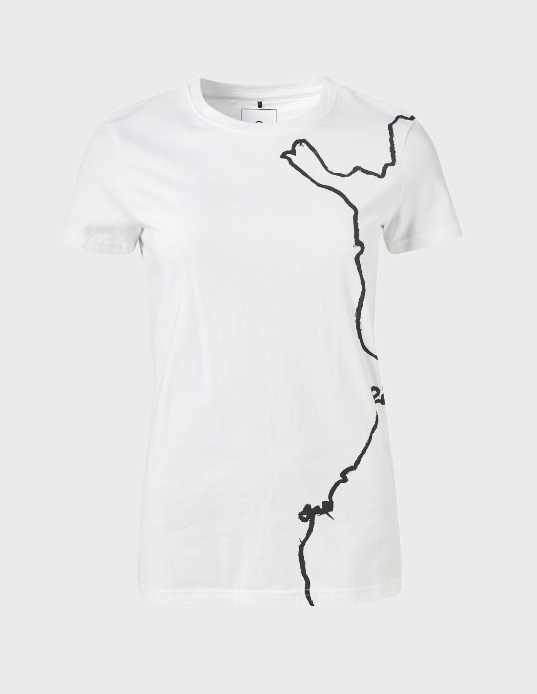 H065-0368/P00 WHITE HALTI RETKI W T-SHIRT ORG. COTTON W - Damska Koszulka T-shirt