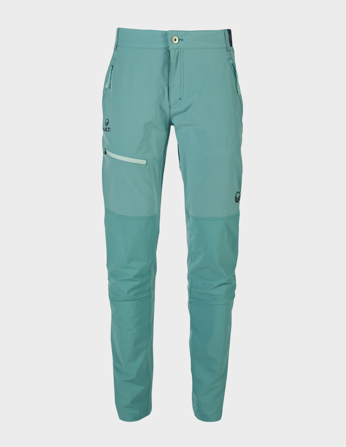 H064-0382/T53 CANTON GREEN HALTI PALLAS II W X-STRETCH LITE PANTS - Damskie Spodnie Trekkingowe