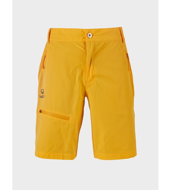 H064-0380/T45 S. YELLOW HALTI PALLAS W X-STRETCH LITE SHORTS - Damskie Spodenki Trekkingowe