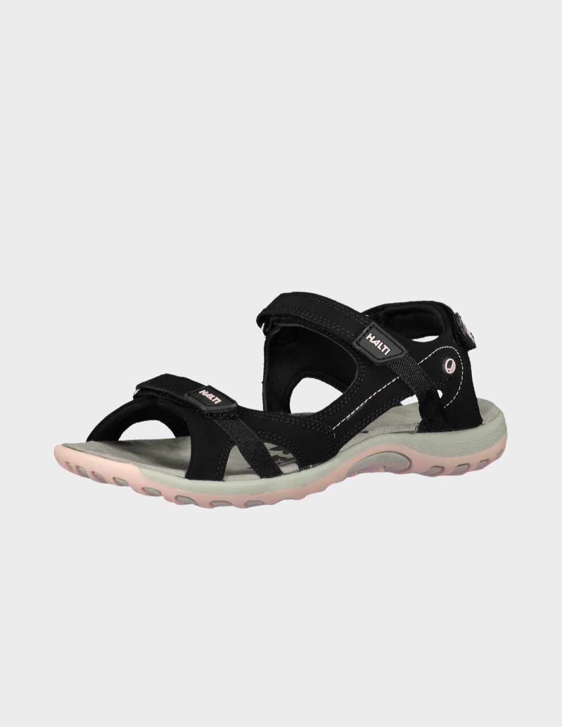 H054-2283/P9962 BLACK / RASPBERRY ROSE HALTI ISLA W SANDALS - Damskie Buty