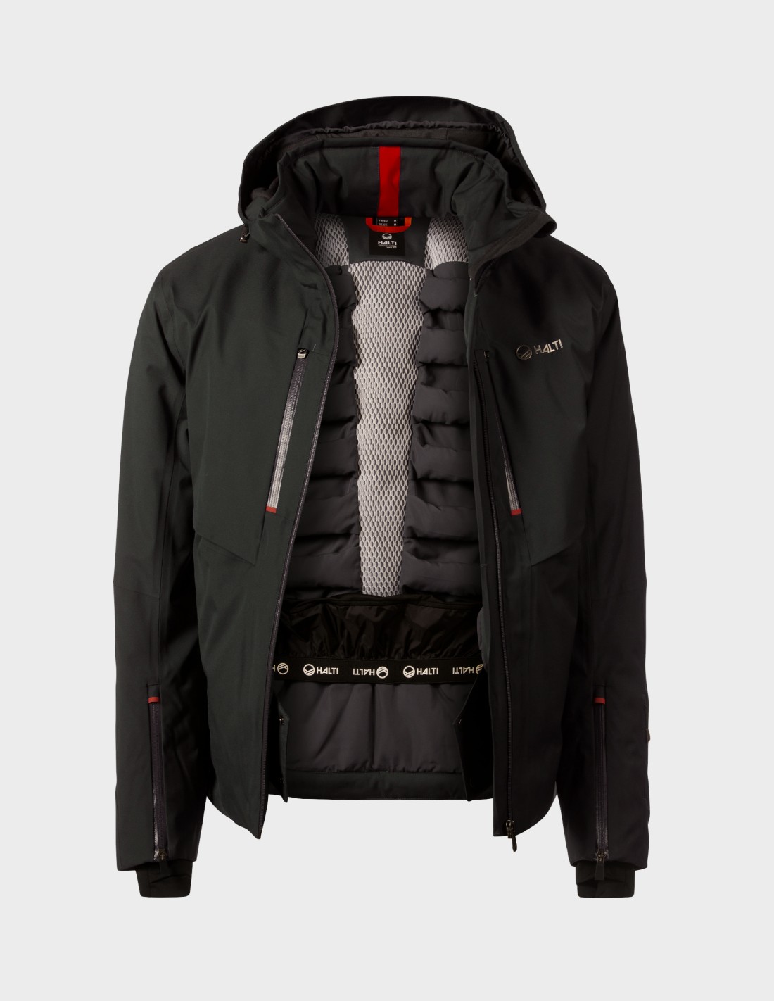 H059-2542/P99 BLACK HALTI DEVIL M DX SKI JACKET - Męska Kurtka Narciarska