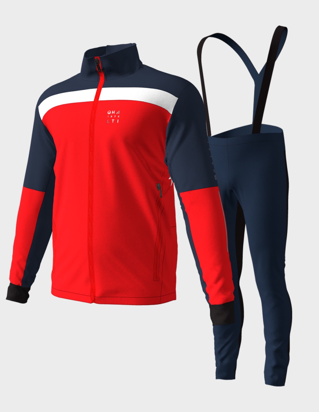 H086-0599/U64 FIERY RED HALTI OSLO M XCT SOFTSHELL SET - Męski Zestaw XCT