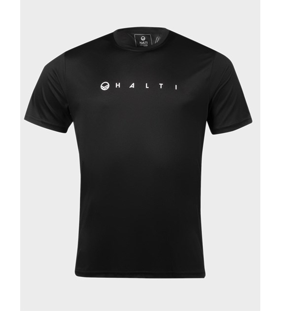 H086-0509/P9900 BLACK/WHITE HALTI VASSI M T-SHIRT - Męska Koszulka