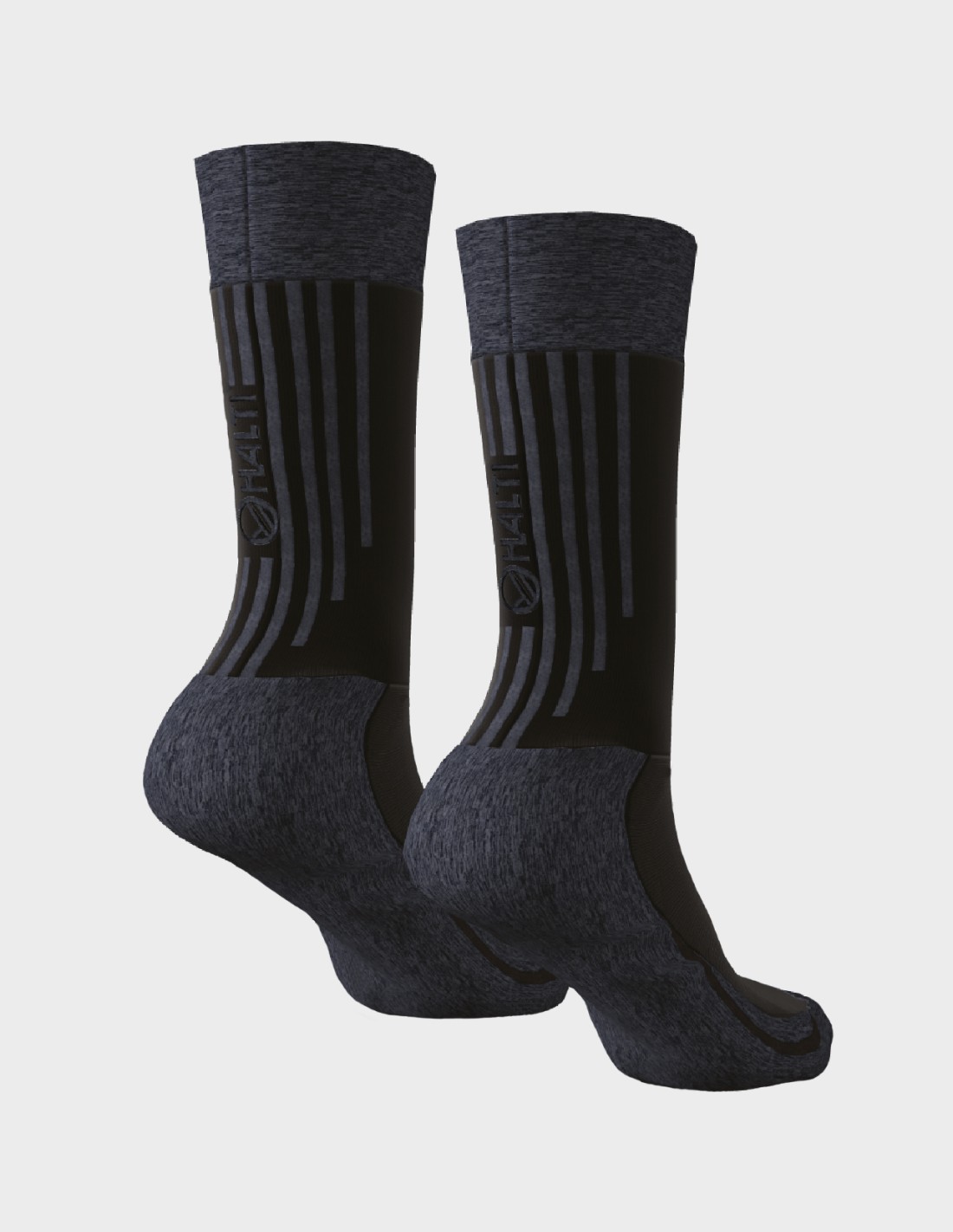 H087-0462/OMBRE BLUE HALTI MERINOTEC 2-PAC SOCKS - Skarpety