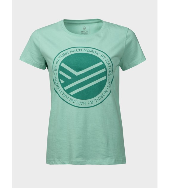 H064-0491/V51 ICE GREEN HALTI RETKI W III T-SHIRT ORGANIC CO - Damska Koszulka