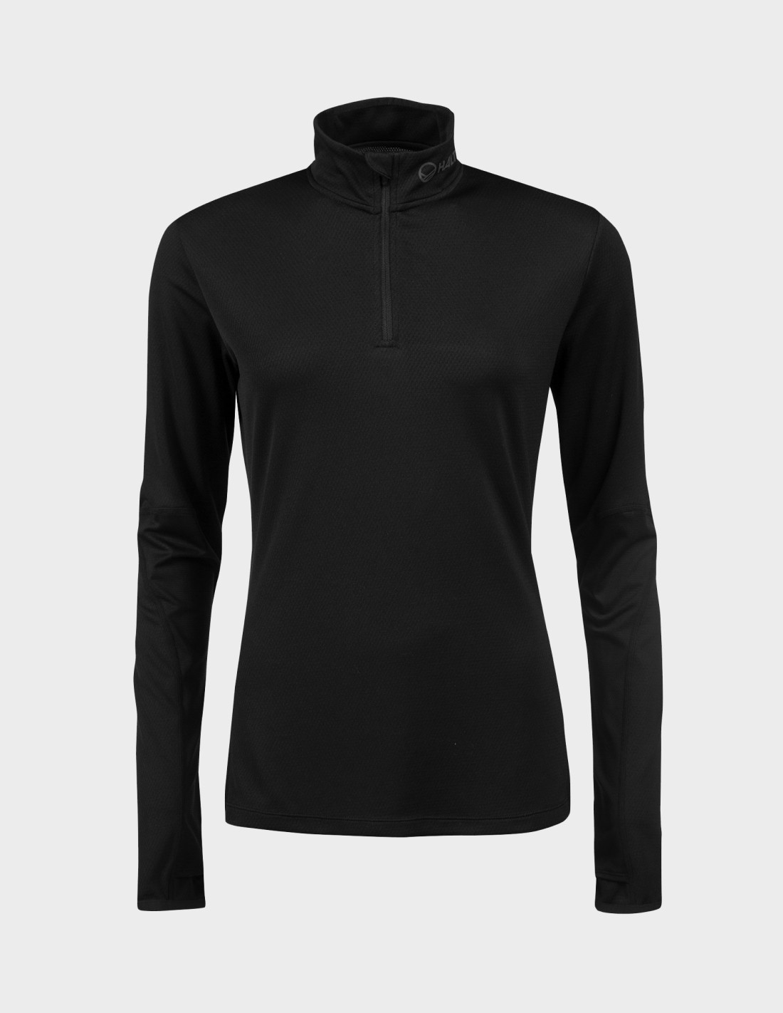 H088-0103/P99 BLACK HALTI URBANITE W TRAINING HALF ZIP SHIRT - Damska Bluza Krótki Rękaw