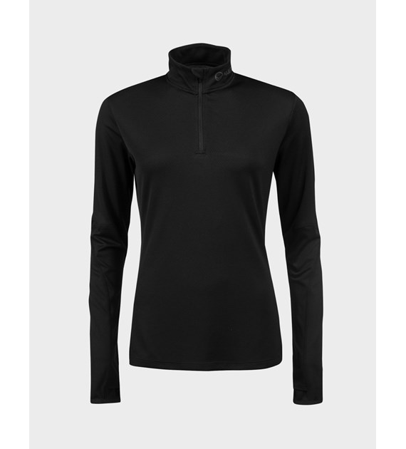 H088-0103/P99 BLACK HALTI URBANITE W TRAINING HALF ZIP SHIRT - Damska Bluza Krótki Rękaw