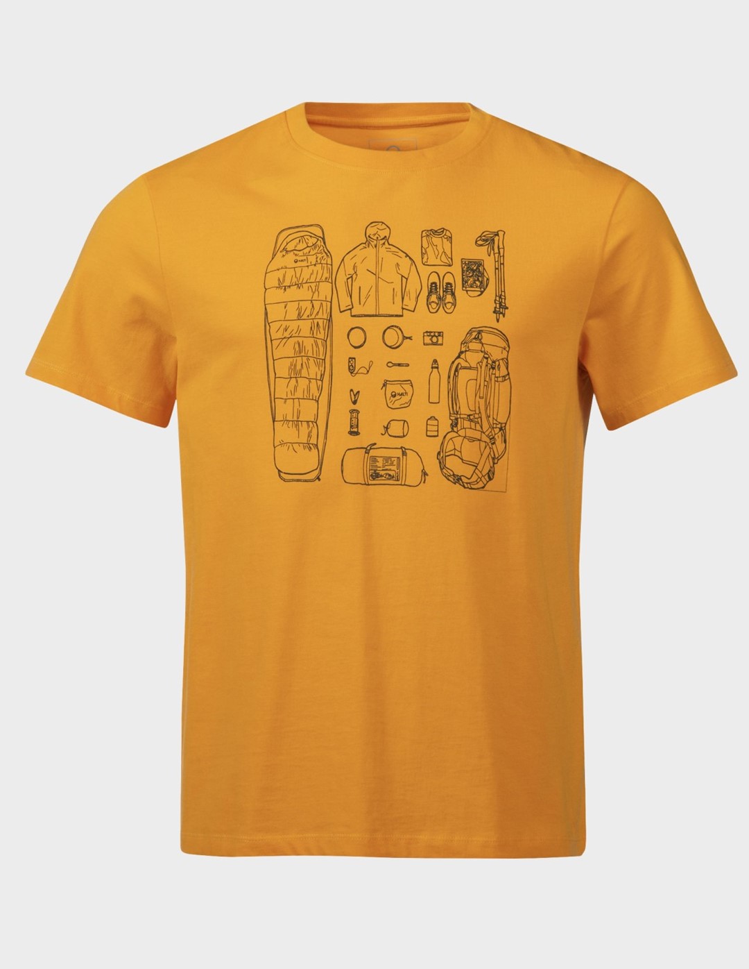 H064-0500/V44 ZINNIA YELLOW HALTI RETKI M III T-SHIRT ORGANIC CO - Męska Koszulka