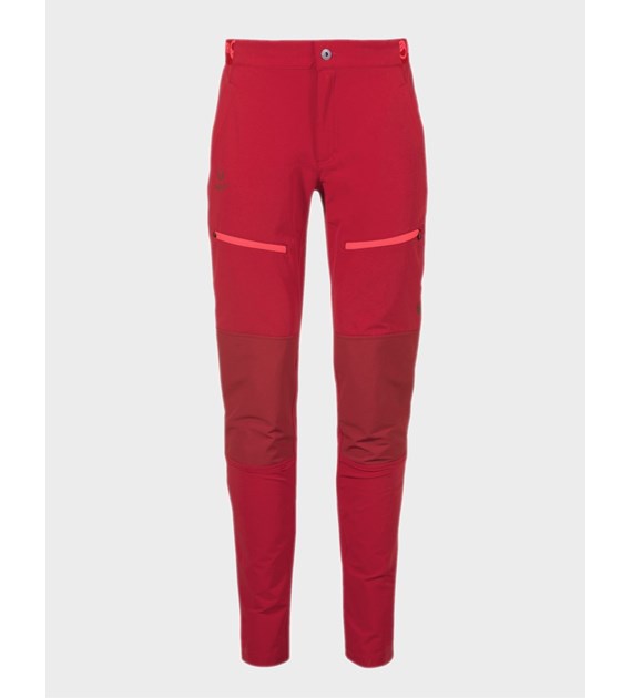 H064-0458/T66 SKI PATROL RED HALTI PALLAS II W WARM X-STRETCH PANTS - Damskie Ocieplane Spodnie Trekkingowe