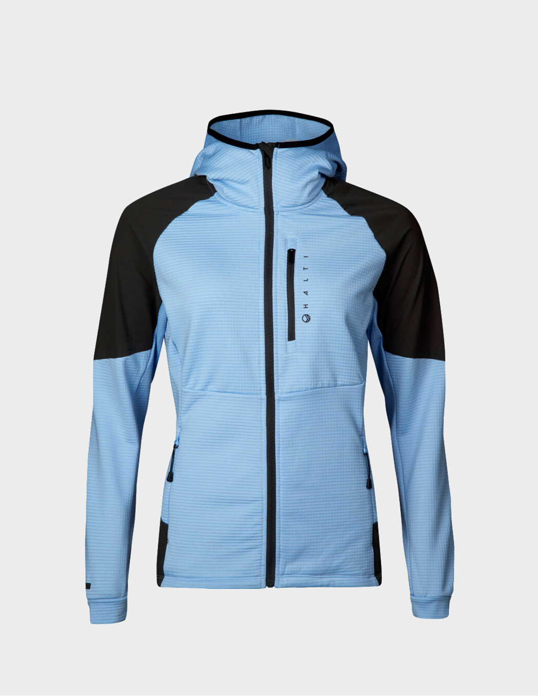 H088-0133/A32 Placid Blue HALTI FORERUNNER W HOODED FULL ZIP LAYER JACKET - Damska Bluza