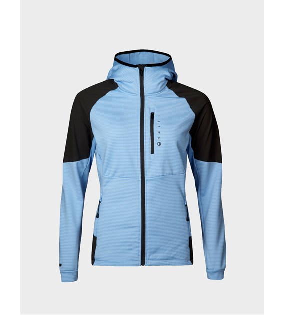 H088-0133/A32 Placid Blue HALTI FORERUNNER W HOODED FULL ZIP LAYER JACKET - Damska Bluza