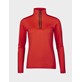 H088-0097/T65 CHERRY TOMATO RED HALTI MOODI W HALF ZIP SHIRT - Damska Bluza Krótki Zamek