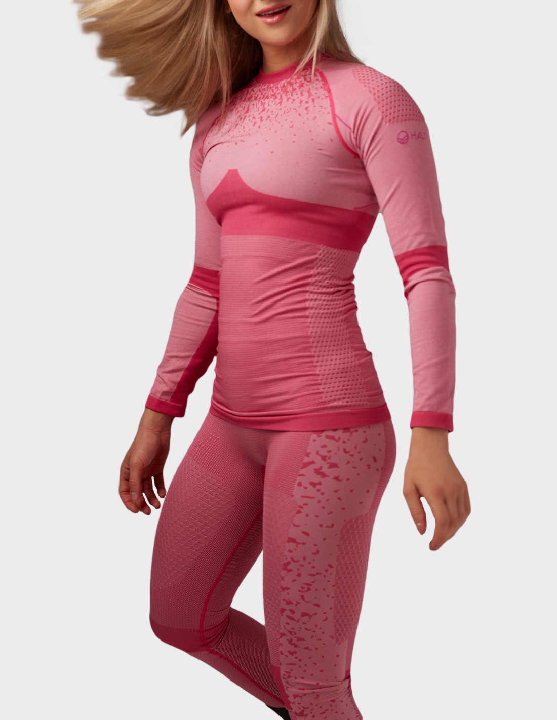 086-0708/N63 FUCHSIA PURPLE HALTI NILA W BASE LAYER SET - Komplet Bielizny Termoaktywnej