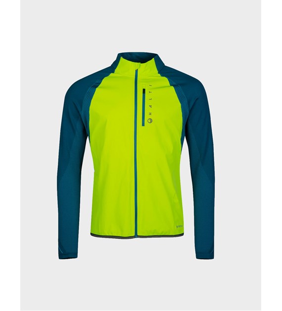 H086-0718/A51 Acid Lime Green HALTI TRACKS M SEAMLESS JACKET - Męska Bluza