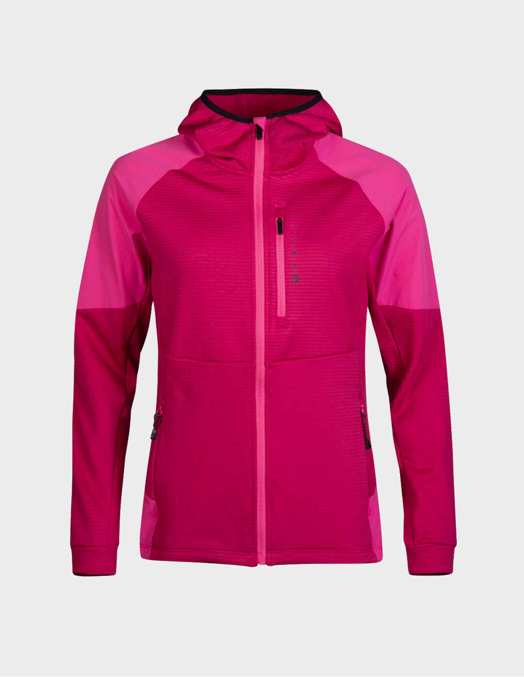 H088-0133/B66 Vivacious Pink HALTI FORERUNNER W HOODED FULL ZIP LAYER JACKET - Damska Bluza