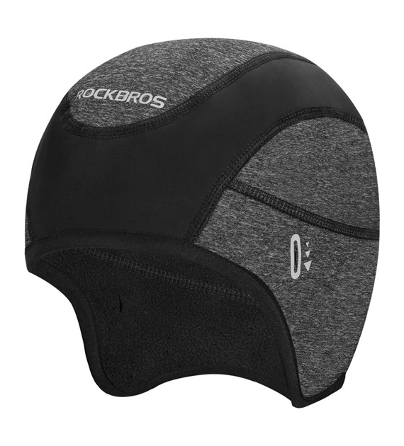 Rockbros czapka zimowa pod kask softshell, szary-czarny YPP032