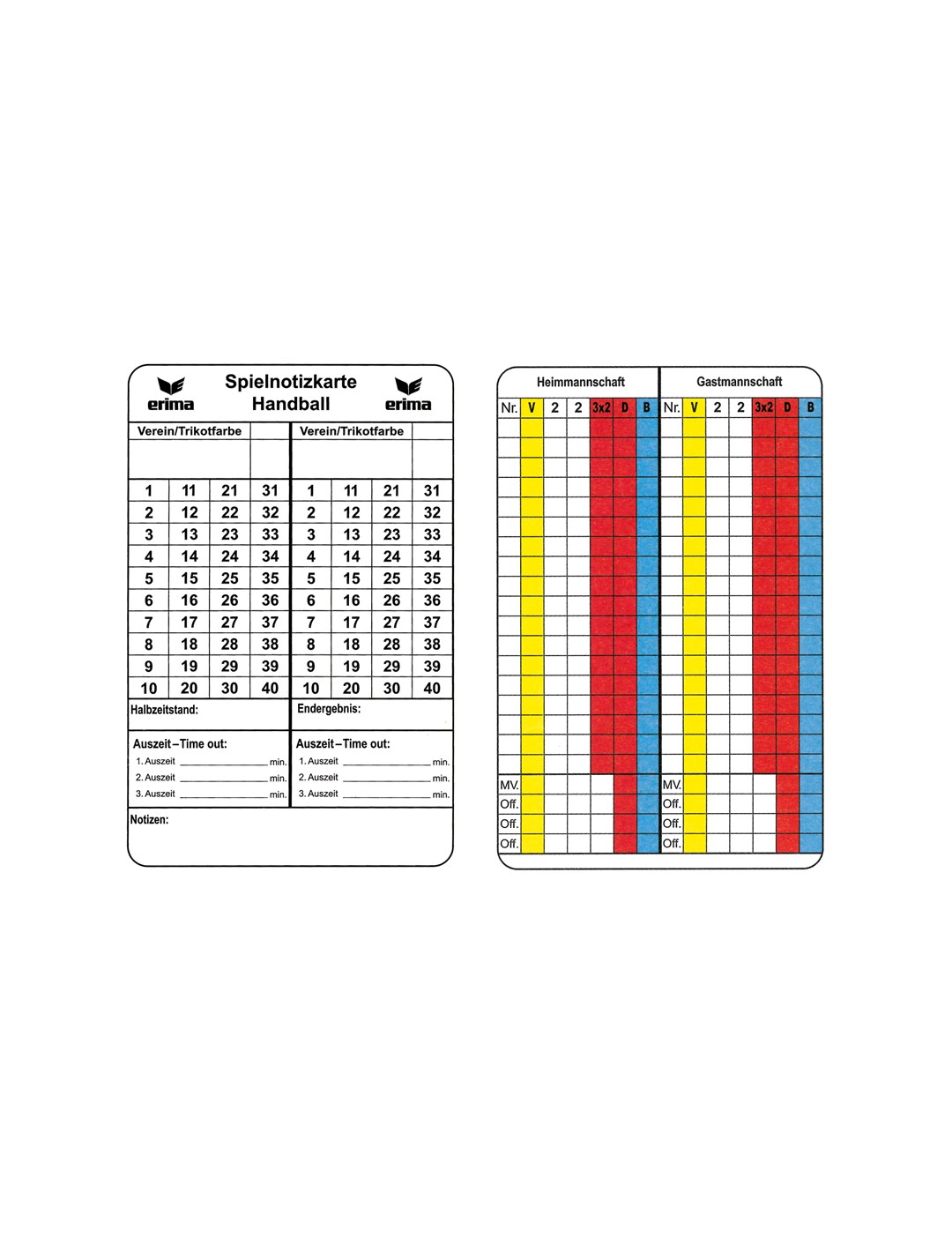 724502 Erima Match Record Pads Handball - Sędzia