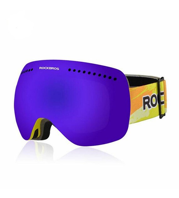 RB10084/YELLOW PURPLE Rockbros P Snowboard Goggles - Gogle Snowboardowe