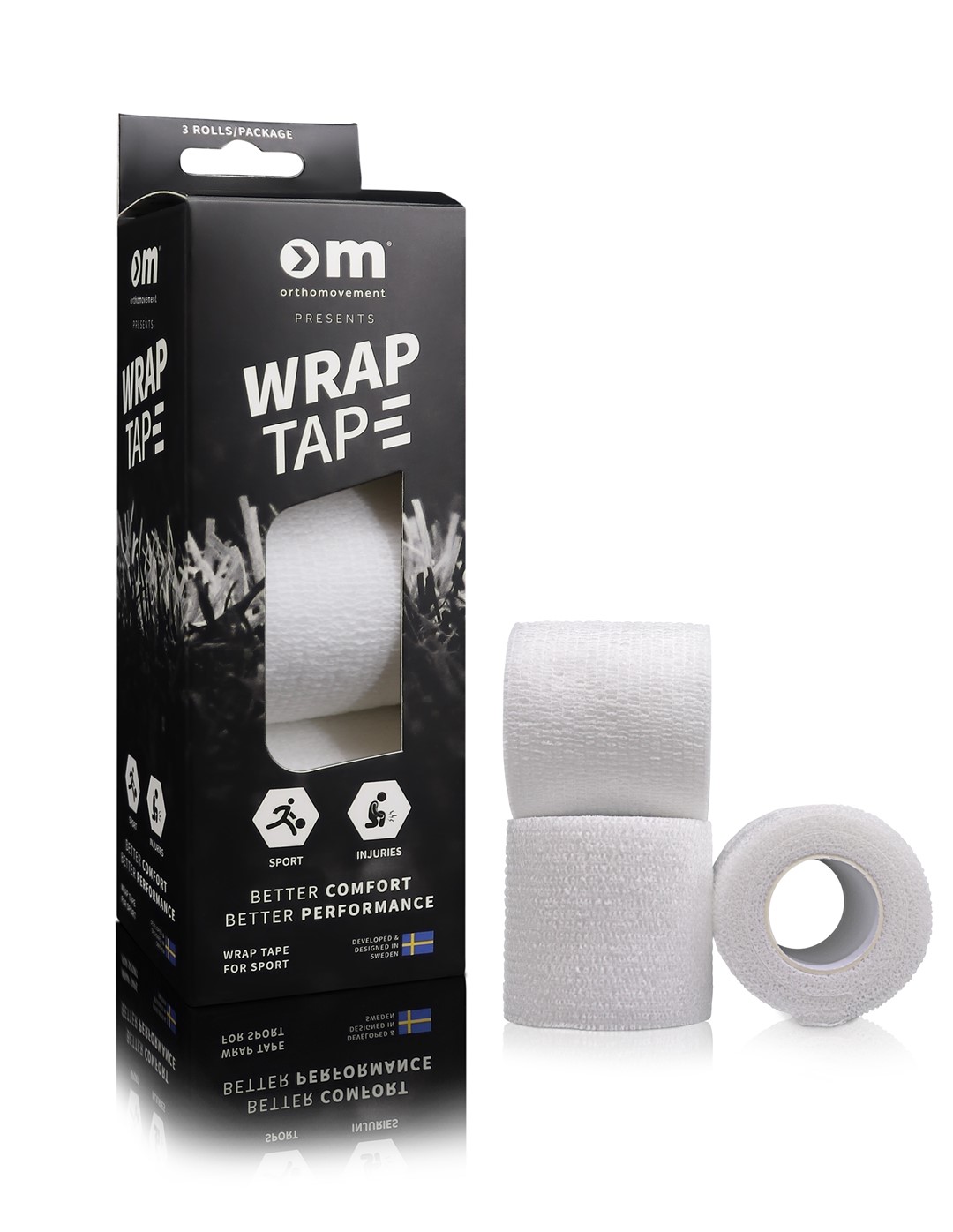 OM-WT3/WHITE WRAP TAPE 5CM/4,5M x3 - Taśma Tape x3