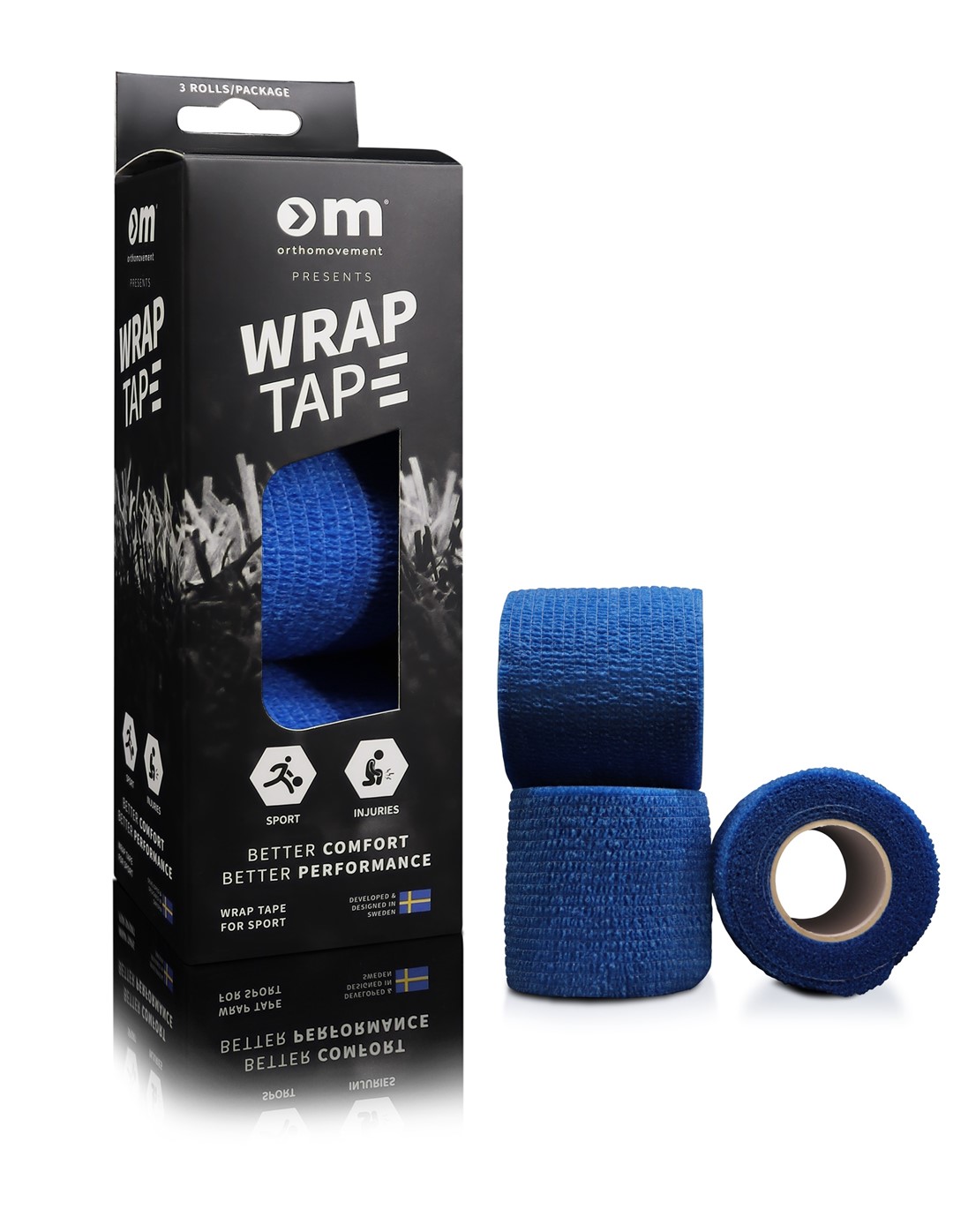 OM-WT3/BLUE WRAP TAPE 5CM/4,5M x3 - Taśma Tape x3