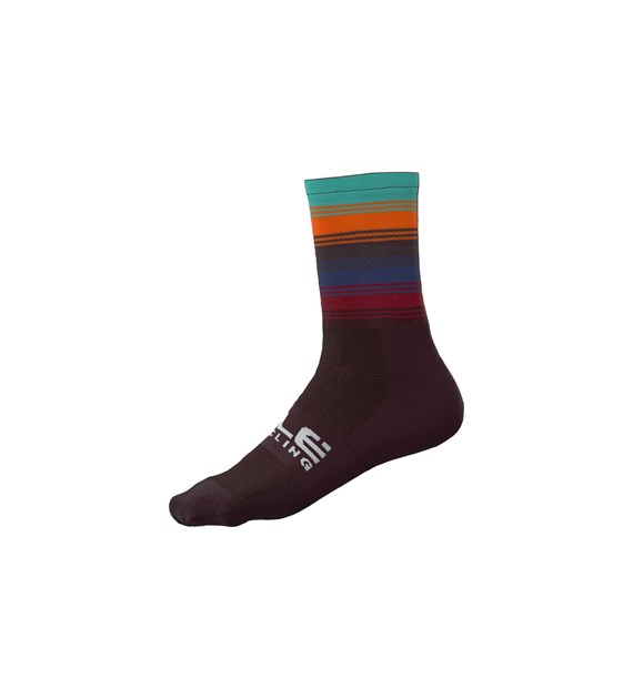 L21202426 ALE MUD CALZA Q-SKIN 16cm / Q-SKIN 16cm SOCKS - Skarpety Rowerowe