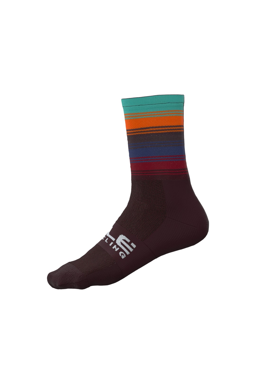 L21202426 ALE MUD CALZA Q-SKIN 16cm / Q-SKIN 16cm SOCKS - Skarpety Rowerowe