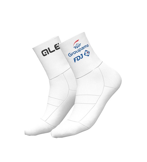 R21232044 ALE CALZA Q-SKIN 12cm / Q-SKIN 12cm SOCKS GROUPAMA FDJ  - Skarpety Rowerowe