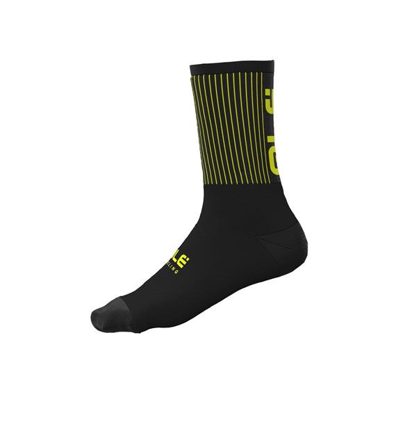 L22101460/NERO-GIALLO FLUO/BLACK-FLUO YELLOW ALE FENCE CALZA PRIMALOFT 18cm / PRIMALOFT 18cm SOCKS - Skarpety Rowerowe