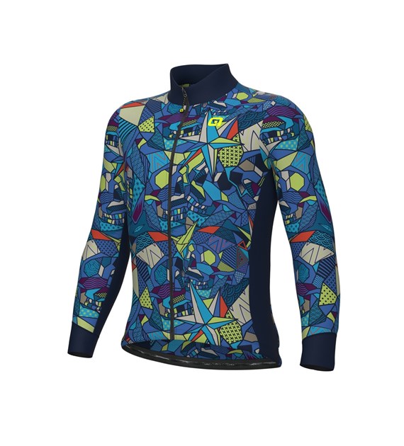 L24004402/BLU/BLUE ALE MAGLIA ML / LS JERSEY - Męska Koszulka Rowerowa Długi Rękaw