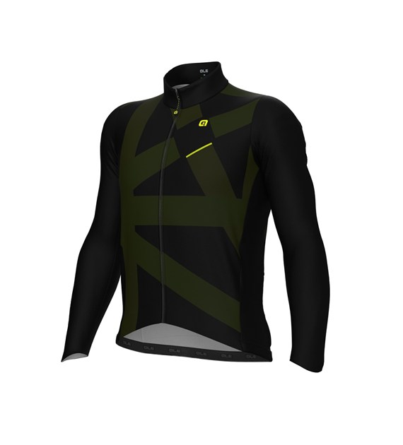 L25020462/VERDE MILITARE/ARMY GREEN ALE MAGLIA ML / LS JERSEY - Męska Koszulka Rowerowa Długi Rękaw