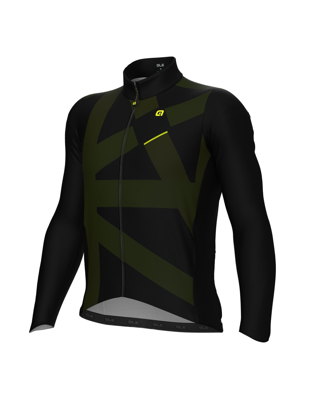L25020462/VERDE MILITARE/ARMY GREEN ALE MAGLIA ML / LS JERSEY - Męska Koszulka Rowerowa Długi Rękaw