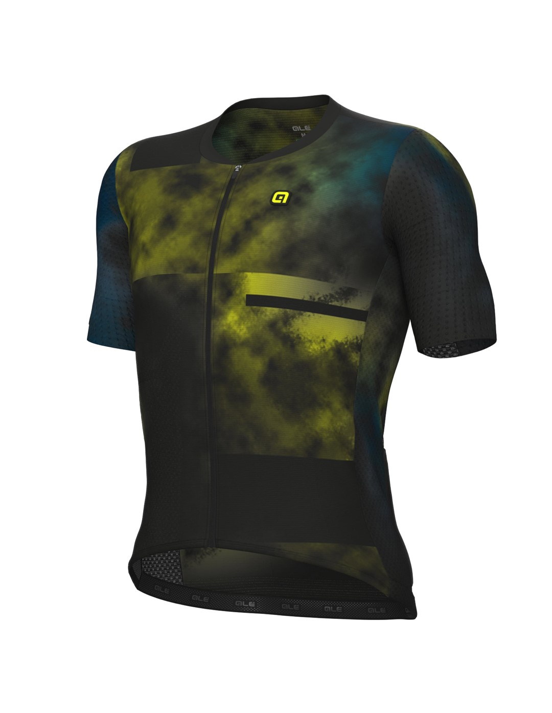 L25054401/NERO/BLACK ALE MAGLIA MC / SS JERSEY ATMOSFERA - Męska Koszulka Rowerowa