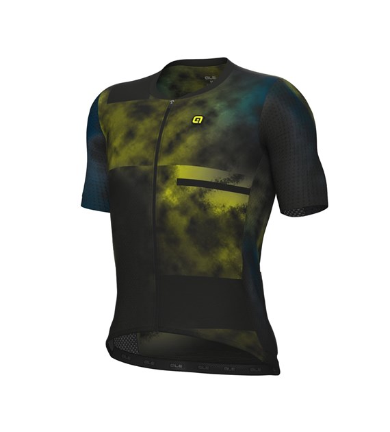 L25054401/NERO/BLACK ALE MAGLIA MC / SS JERSEY ATMOSFERA - Męska Koszulka Rowerowa