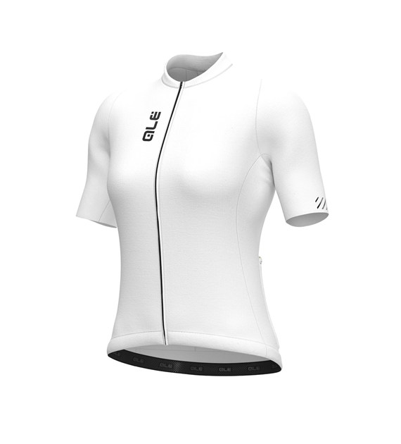 L25084400/BIANCO/WHITE ALE MAGLIA DONNA MC / SS LADY JERSEY COLOR BLOCK - Damska Koszulka Rowerowa