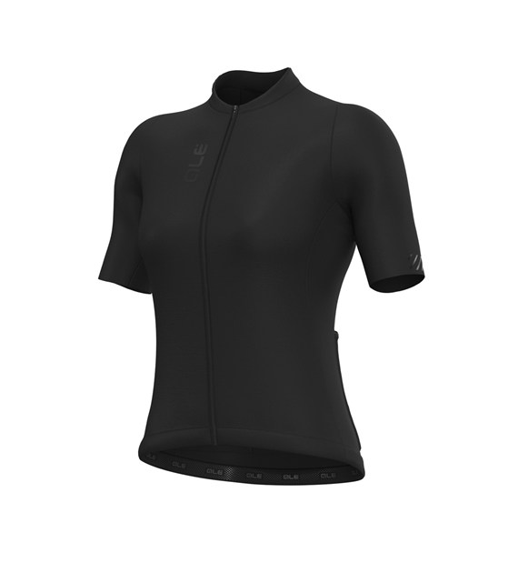 L25084401/NERO/BLACK ALE MAGLIA DONNA MC / SS LADY JERSEY COLOR BLOCK - Damska Koszulka Rowerowa