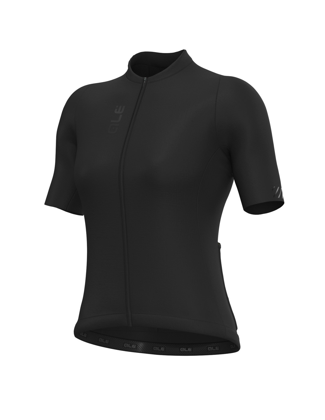 L25084401/NERO/BLACK ALE MAGLIA DONNA MC / SS LADY JERSEY COLOR BLOCK - Damska Koszulka Rowerowa