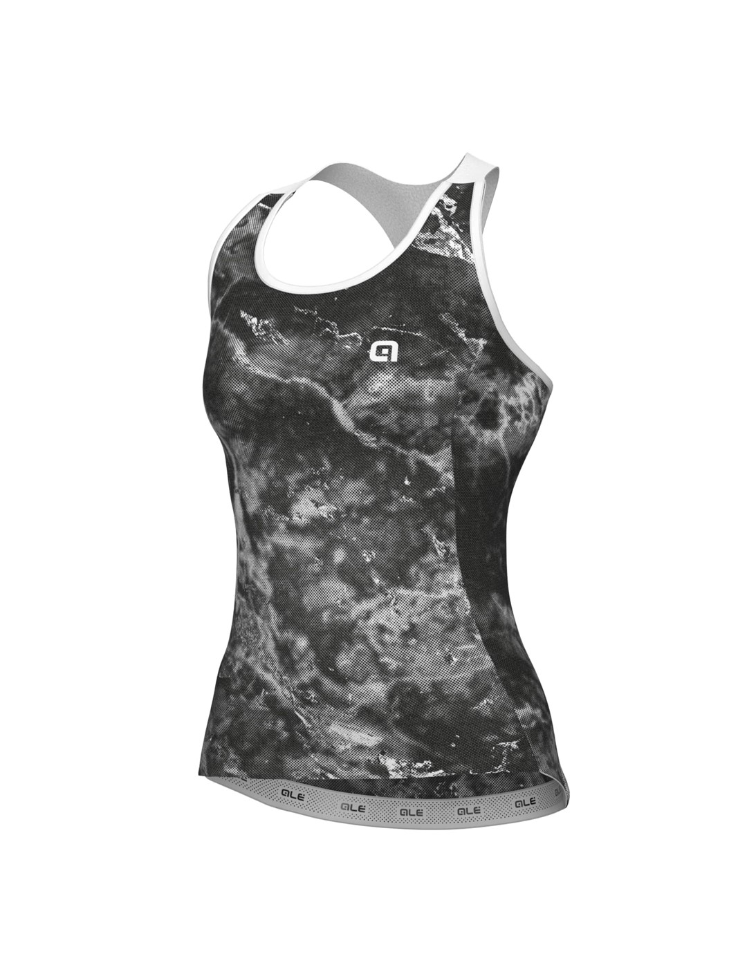 L25077401/NERO/BLACK ALE TOP DONNA / LADY TANK TOP MARBLE - Damska Koszulka Rowerowa