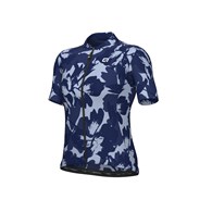 L25107402/BLU/BLUE ALE MAGLIA DONNA MC / SS LADY JERSEY FLOWER - Damska Koszulka Rowerowa