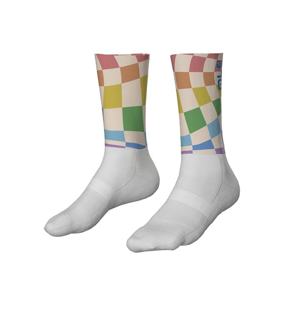L25132546/MULTICOLORE / MULTICOLOR ALECALZA Q-SKIN 21cm / Q-SKIN 21cm SOCKS TYPHOON ACCESSORI - Skarpetki rowerowe